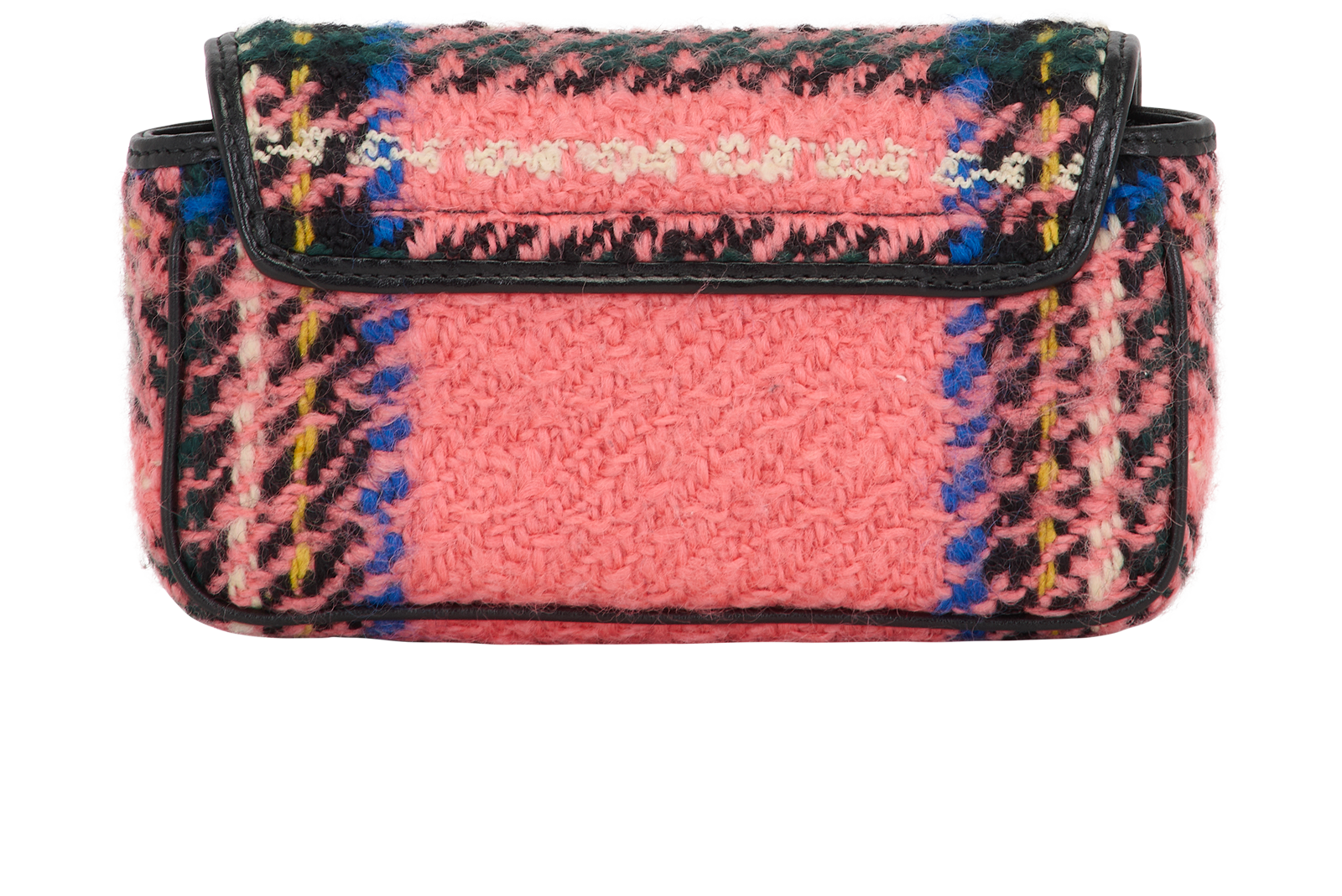 Tweed Mini Marmont, &pound;595, Handbags, Blue/Pink, Fabric/Leather/Tweed, Back view